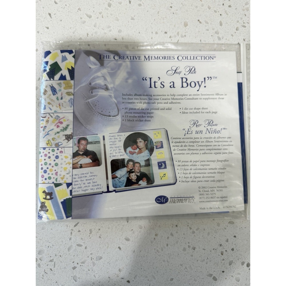 Creative Memories "It's a Boy"  Snap Pack 7x7 Album Kit
